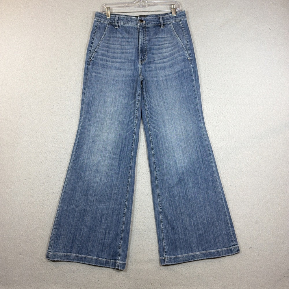 White House Black Market Extra High-Rise Wide Leg Everyday Soft Jeans Women 12